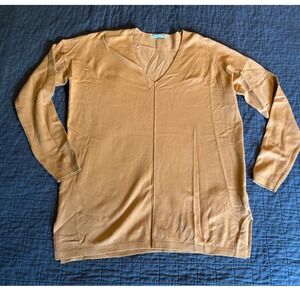 Staccato Women's‎ Apricot V-Neck Long Sleeve Knit Top Lightweight Size Small